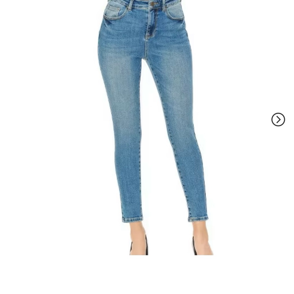 Wax Jean Women’s Butt I Love You Push- Up Classic Ankle Blue Skinny Jeans